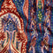Large Folk Print Ecovero Viscose - Red + Blue + Cream