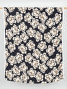 Large Graphic Carnation EcoVero Challis - Black + Cream + Beige | Core Fabrics