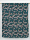 Large Graphic Leaf Print EcoVero Challis - Dark Teal + Olive + Black | Core Fabrics