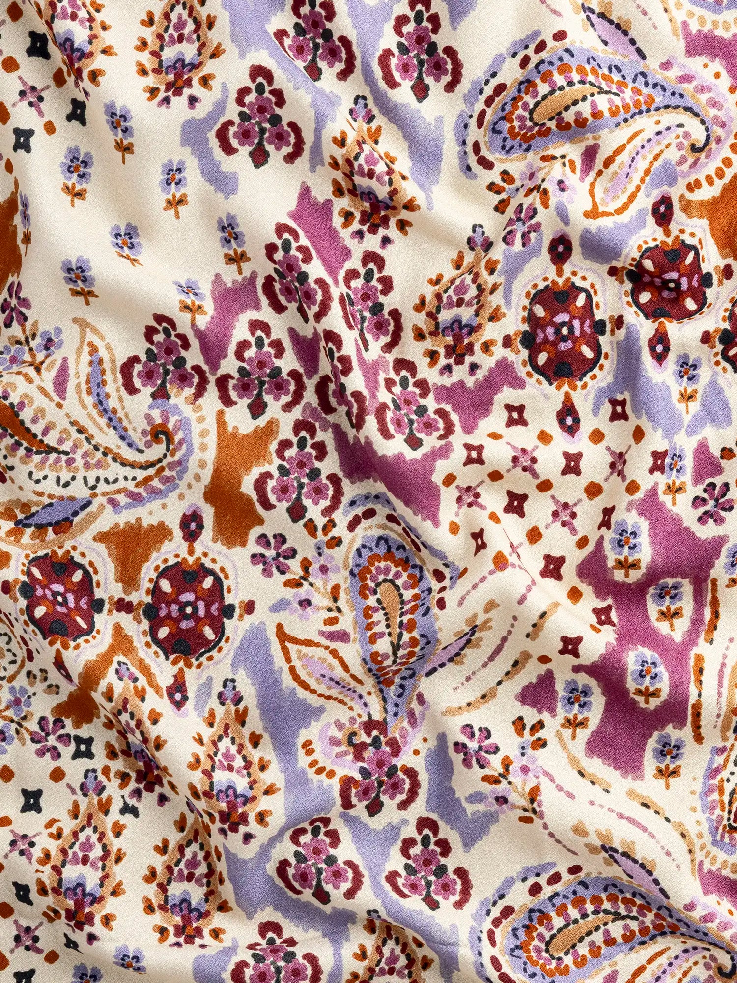 F-VIS304-Large-Paisley-Print-Ecovero-Crepe-Ivory-Lilac-and-Rhubarb-Core-Fabrics-scrunched.webp
