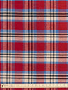 Large Plaid Melton Wool Blend Deadstock - Blue + Red + Cream + Black | Core Fabrics