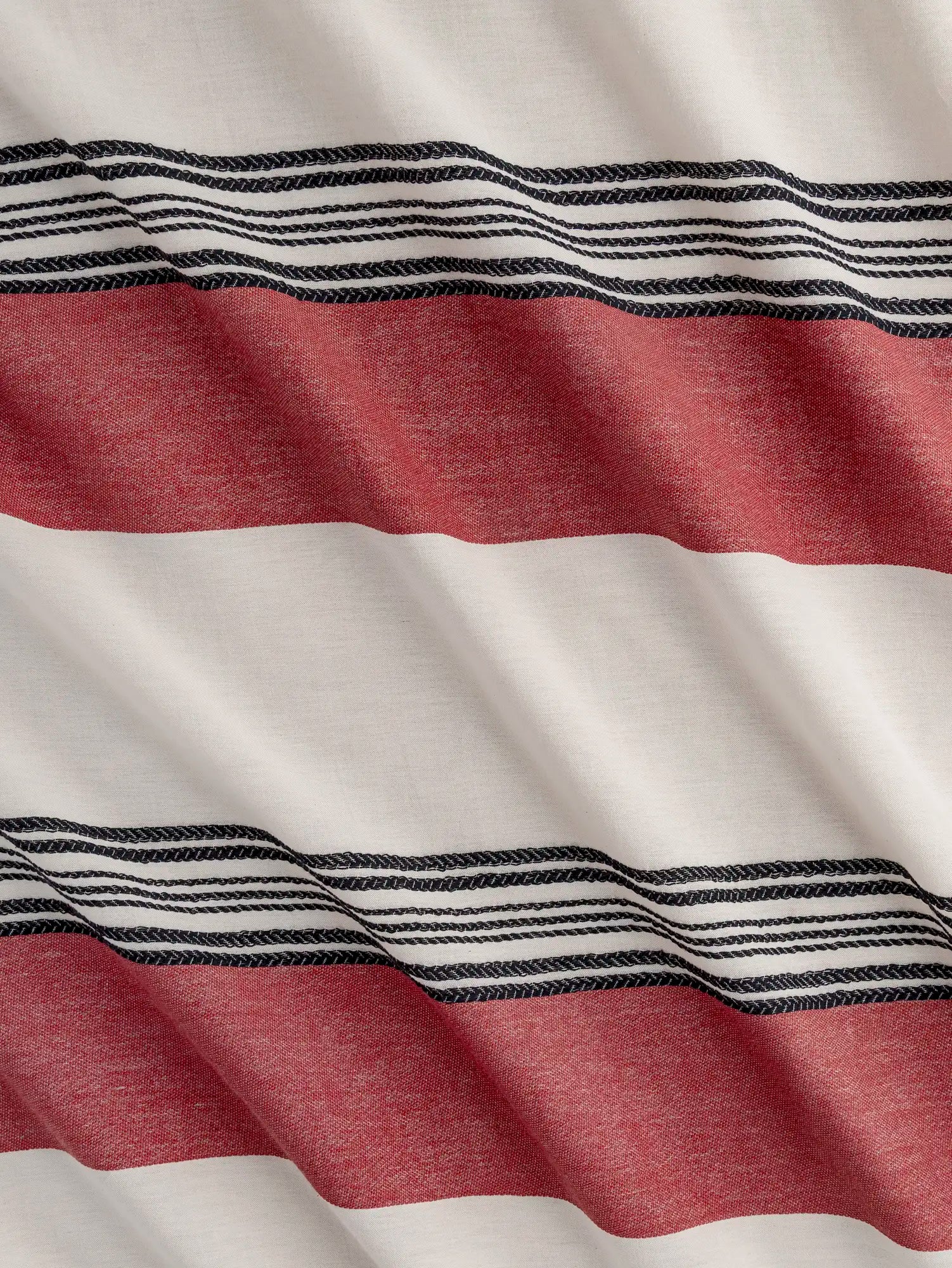 F-DEA219-Large-Textured-Stripe-Cotton-Deadstock-Natural-Black-and-Bordeaux-Core-Fabrics-scrunched.webp
