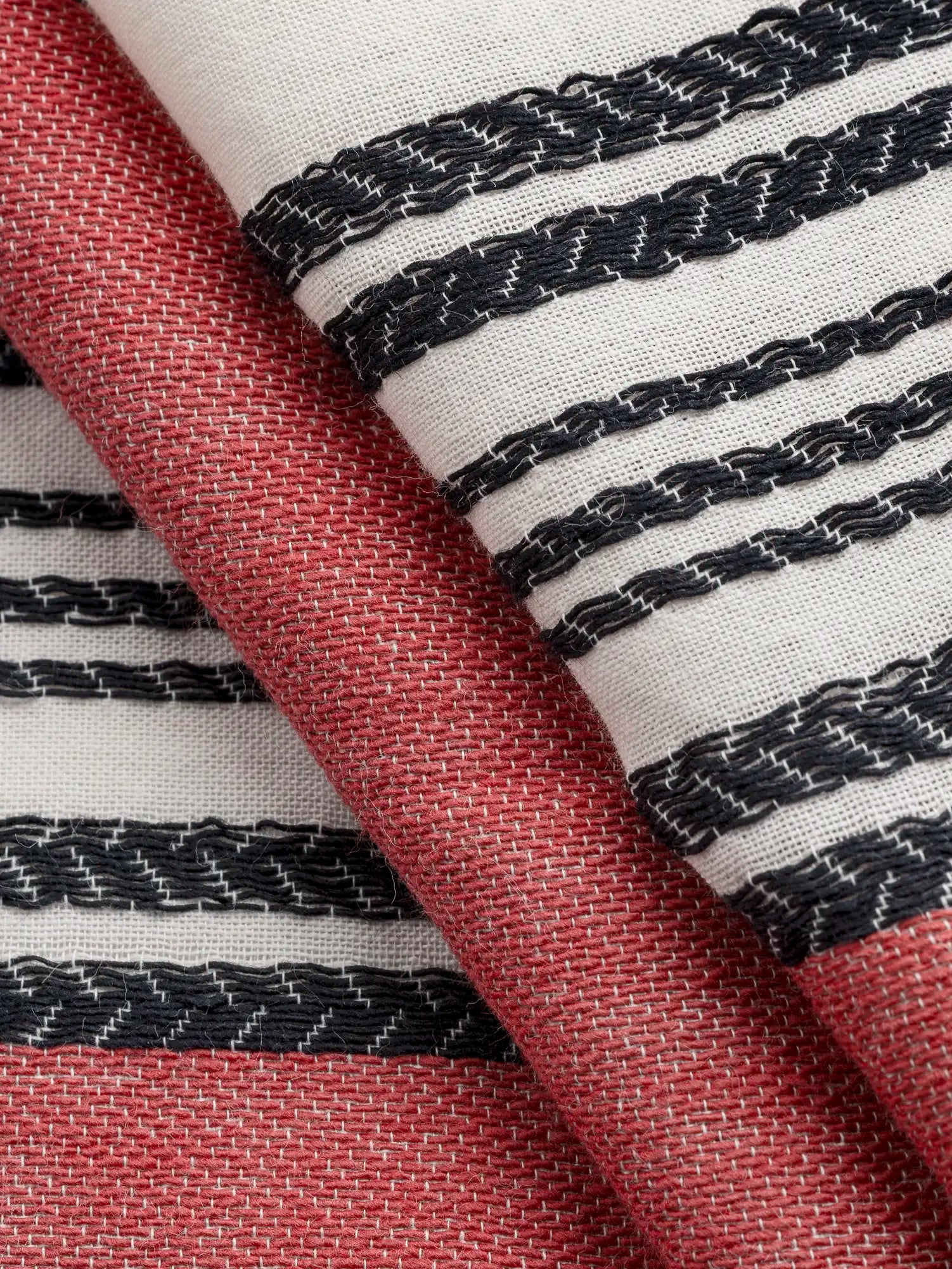 F-DEA219-Large-Textured-Stripe-Cotton-Deadstock-Natural-Black-and-Bordeaux-Core-Fabrics-fold.webp