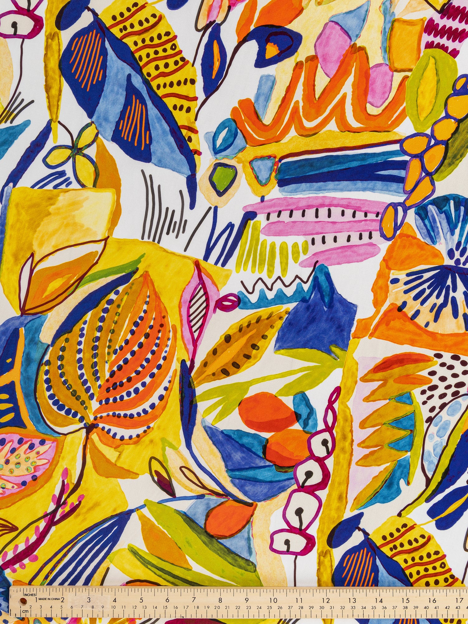 F-VIS248-002-Large-Tropical-Print-Ecovero-Viscose-White-Yellow-Cobalt-Core-Fabrics-ruler.JPG