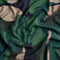 Large Vase Print Ecovero Viscose - Green + Navy + Beige