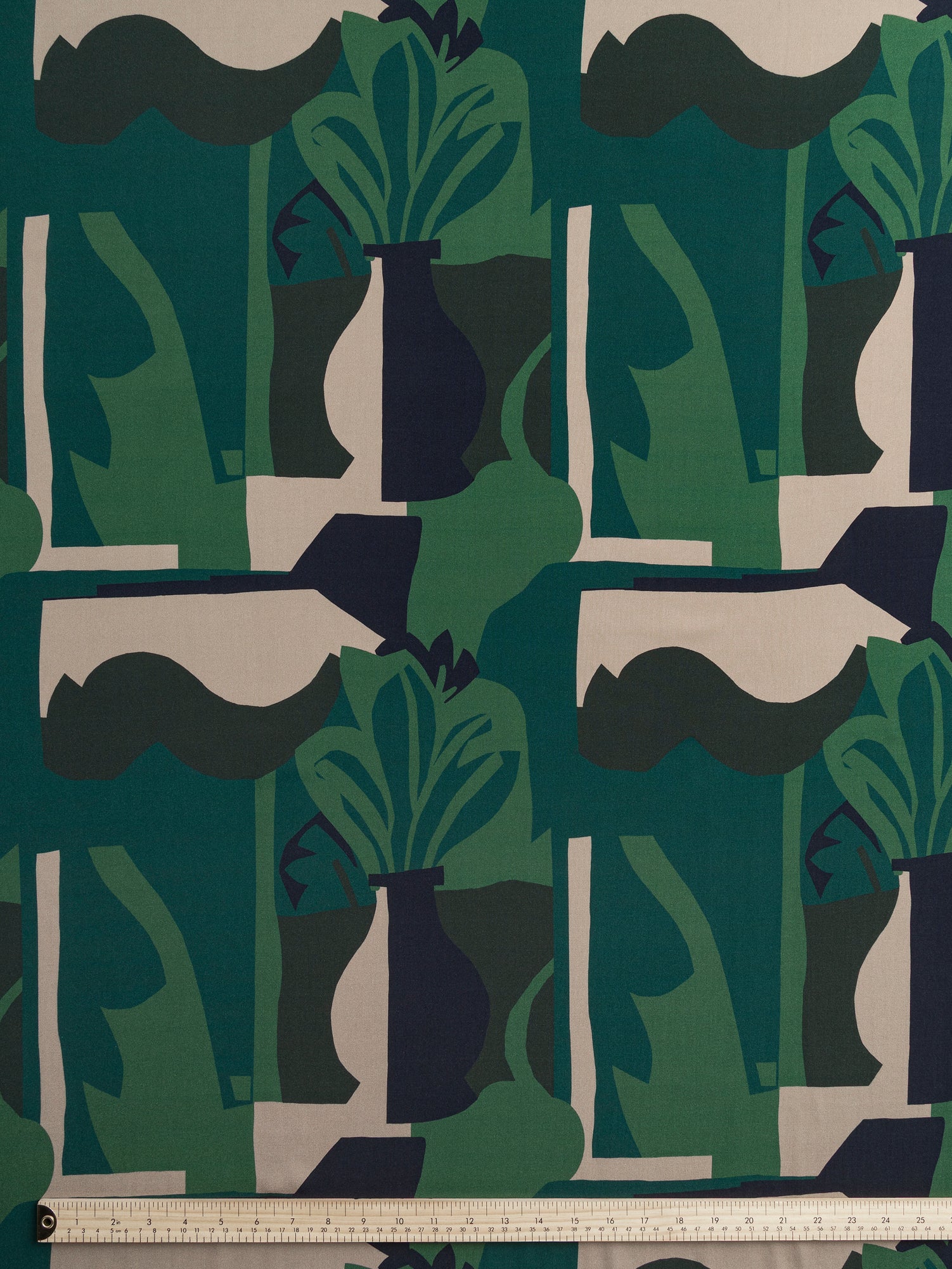 F-VIS263-Large-Vase-Print-Ecovero-Viscose-Green-Navy-and-Beige-Core-Fabrics-ruler.JPG