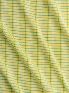 Lemonade Artisanal Check Cotton Voile - Chartreuse + Basil + Grape