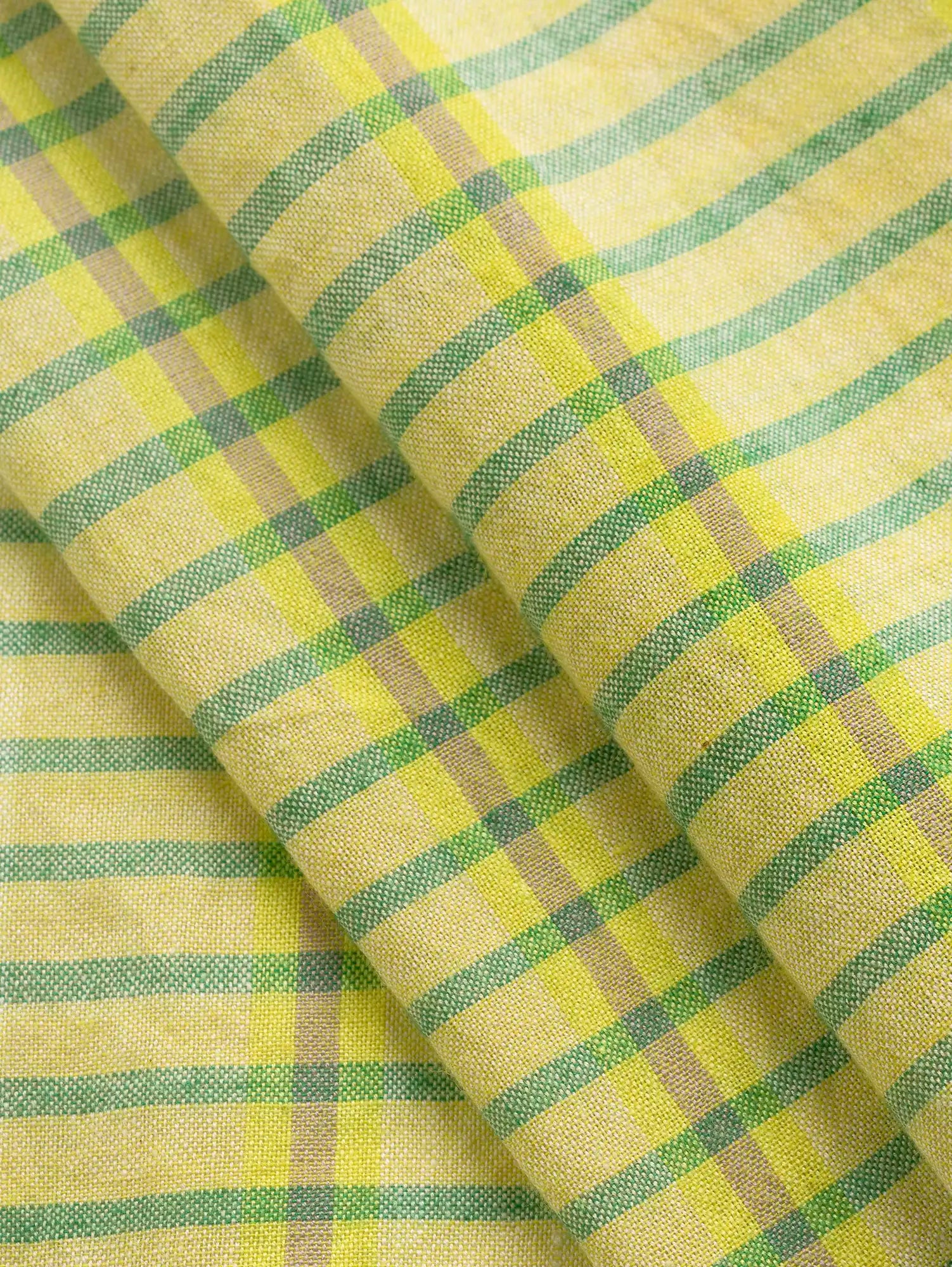 F-COT477-Lemonade-Artisanal-Check-Cotton-Voile-Chartreuse-Basil-and-Grape-Core-Fabrics-fold.webp