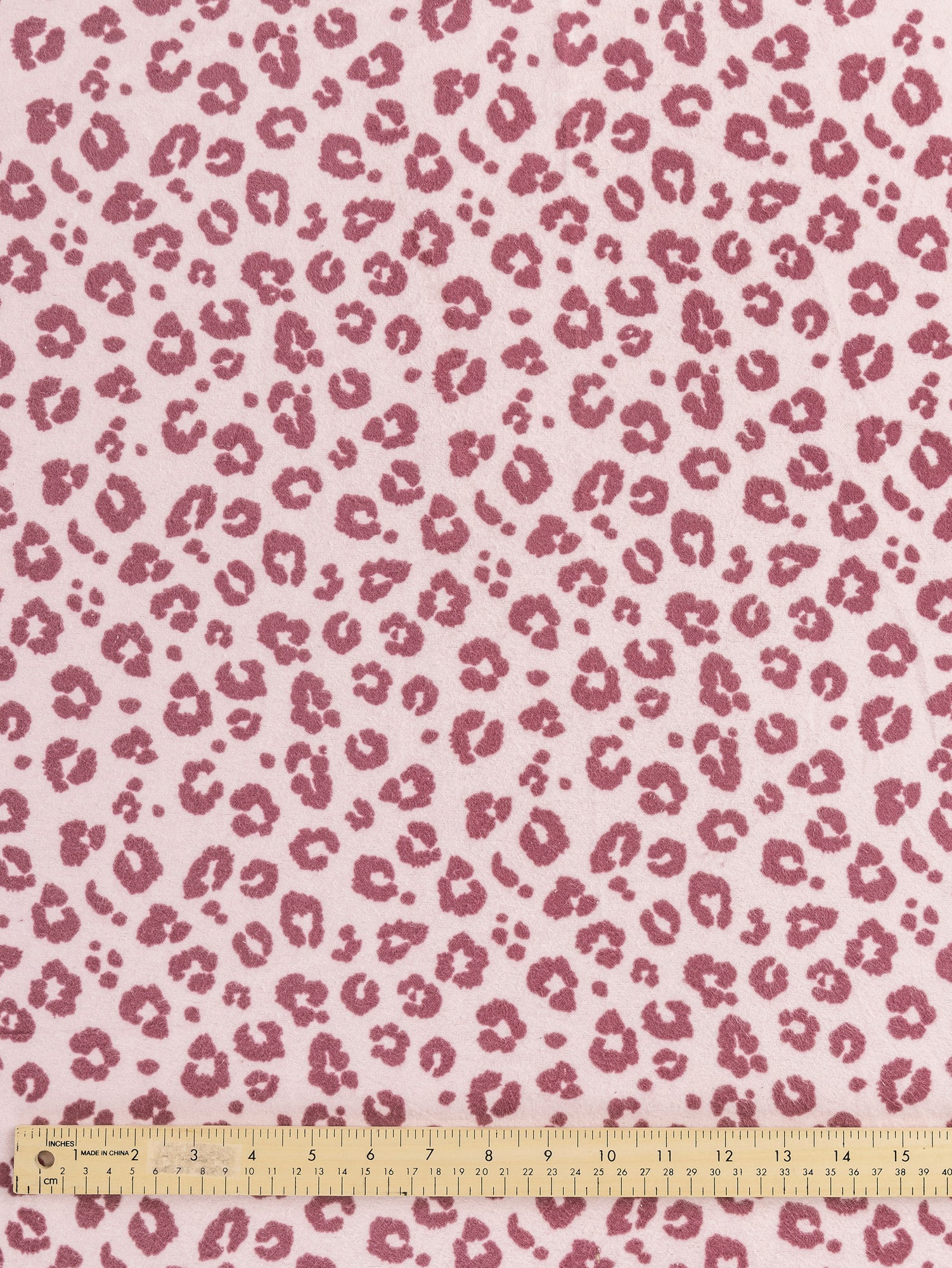 Leopard Print Cotton Flannel Deadstock - Pink | Core Fabrics