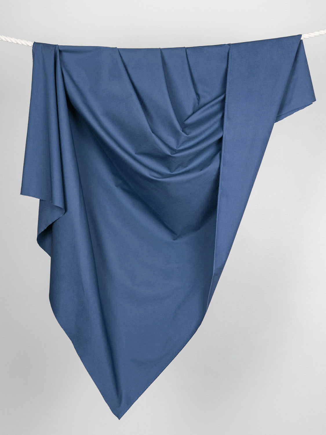 F-COT154-009 - Lightweight Organic Cotton Stretch 6 oz Twill - Ocean Blue-Core-Fabrics-draped