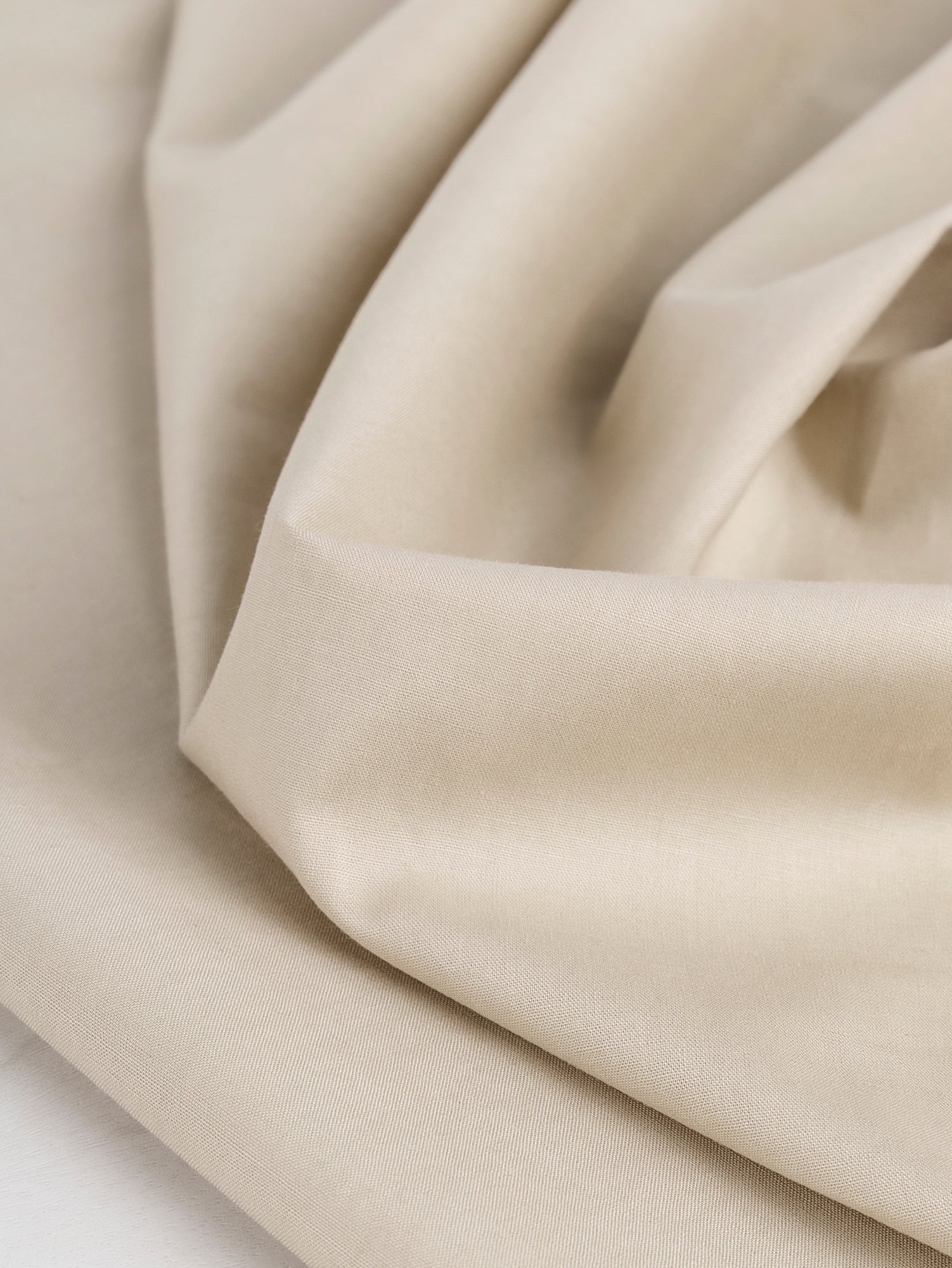Lightweight Silky Cotton Poplin - Beige | Core Fabrics