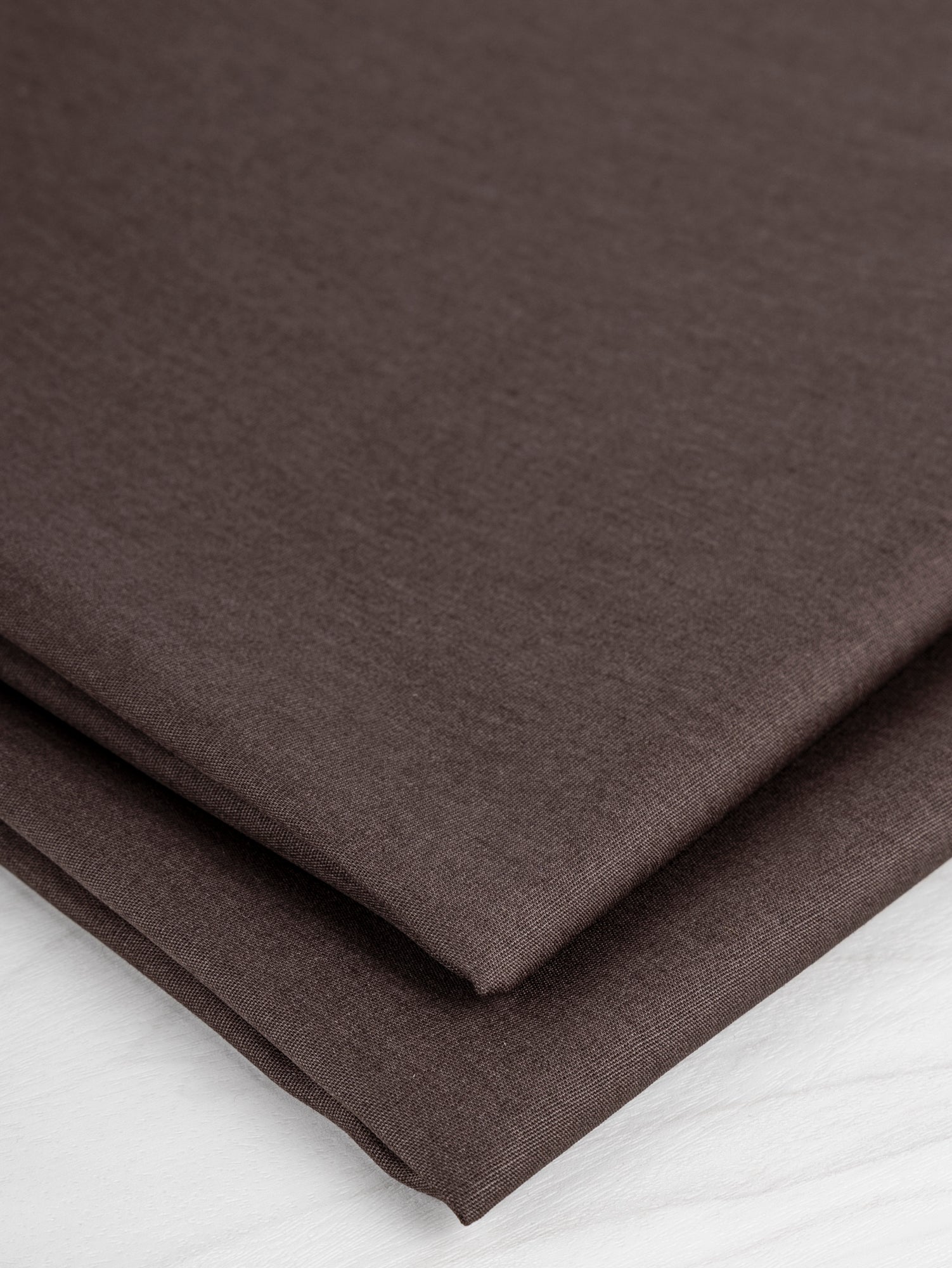 Lightweight Silky Cotton Poplin - Chocolate | Core Fabrics