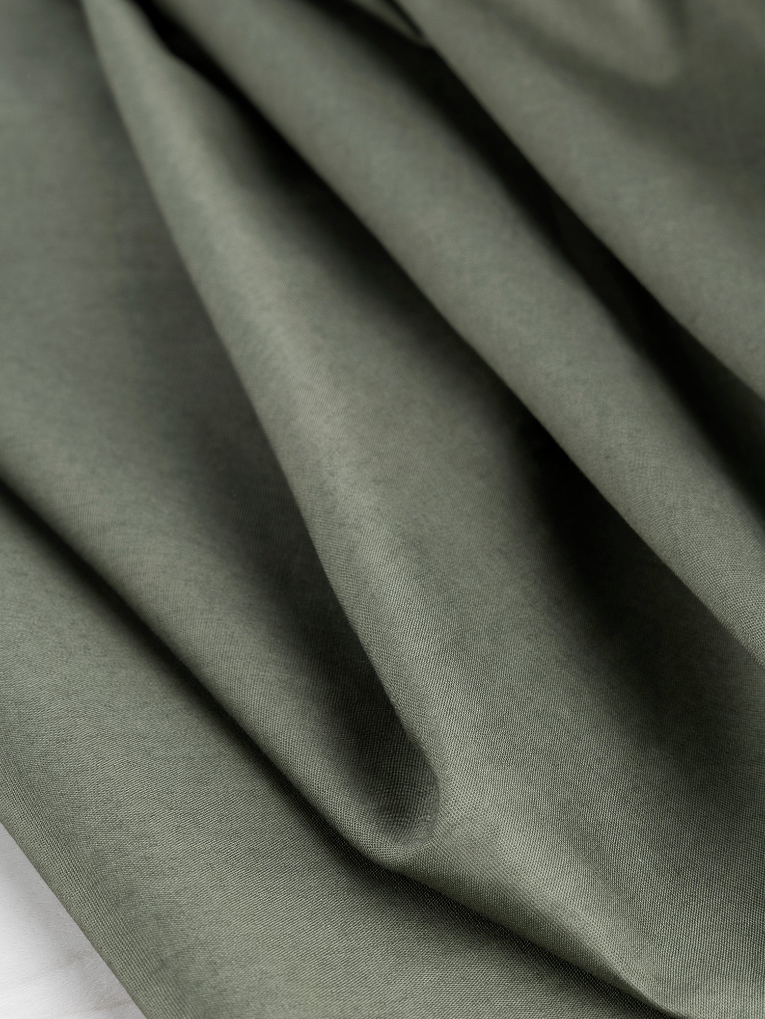 Lightweight Silky Cotton Poplin - Olive | Core Fabrics