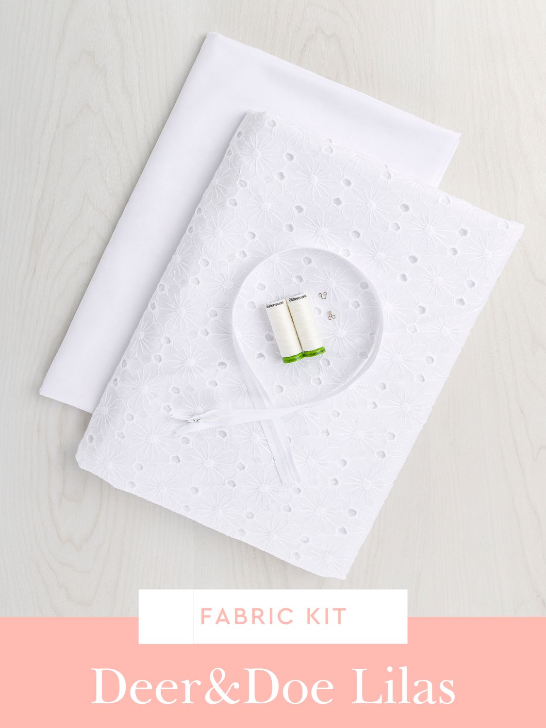 Lilas Dress Kit | Daisy Cotton Eyelet Deadstock