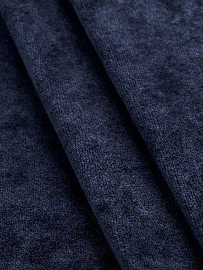 Luxe Bamboo Organic Cotton Stretch Velour - Sapphire