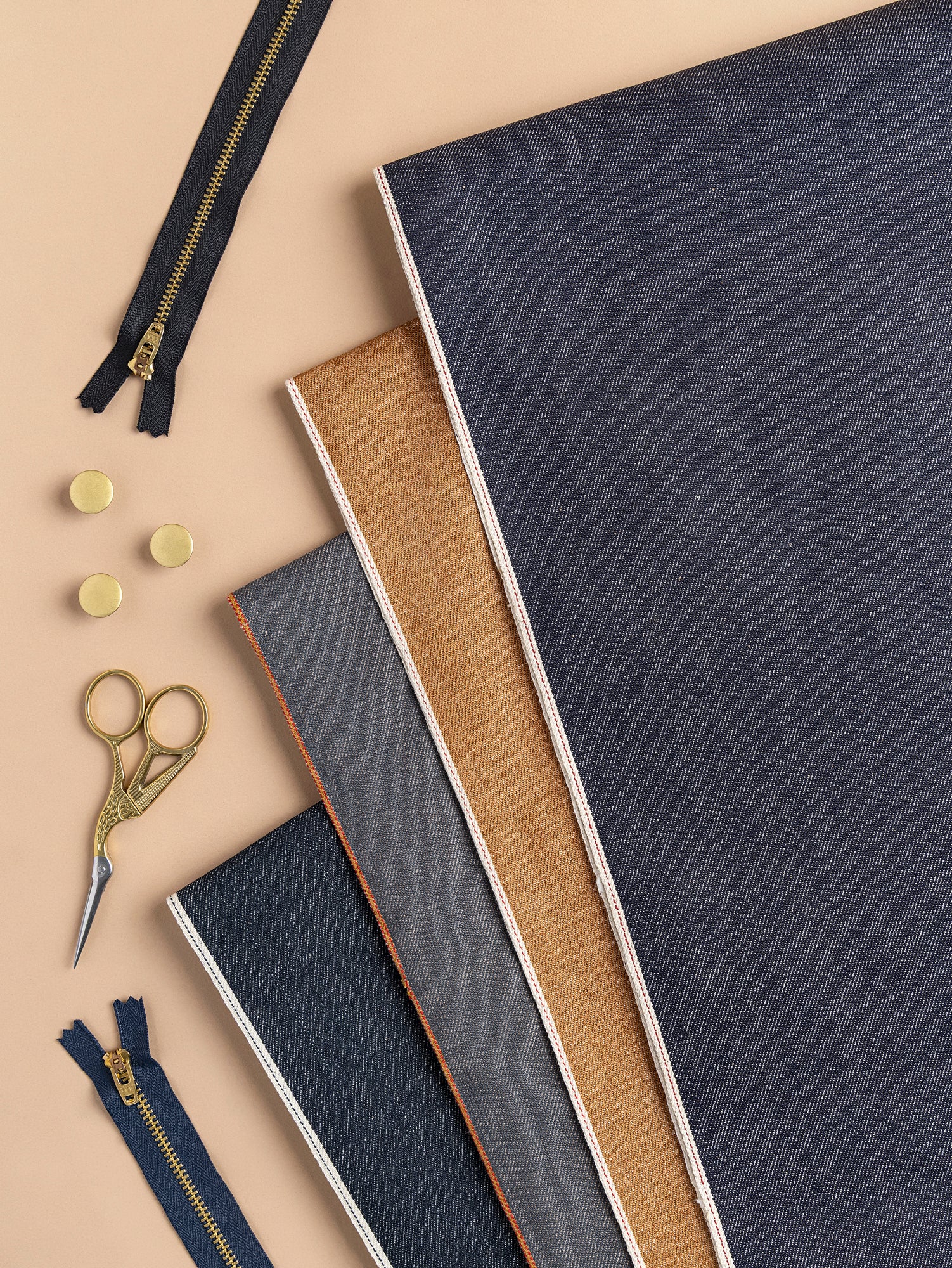 Selvedge Denim Flatlay | Core Fabrics