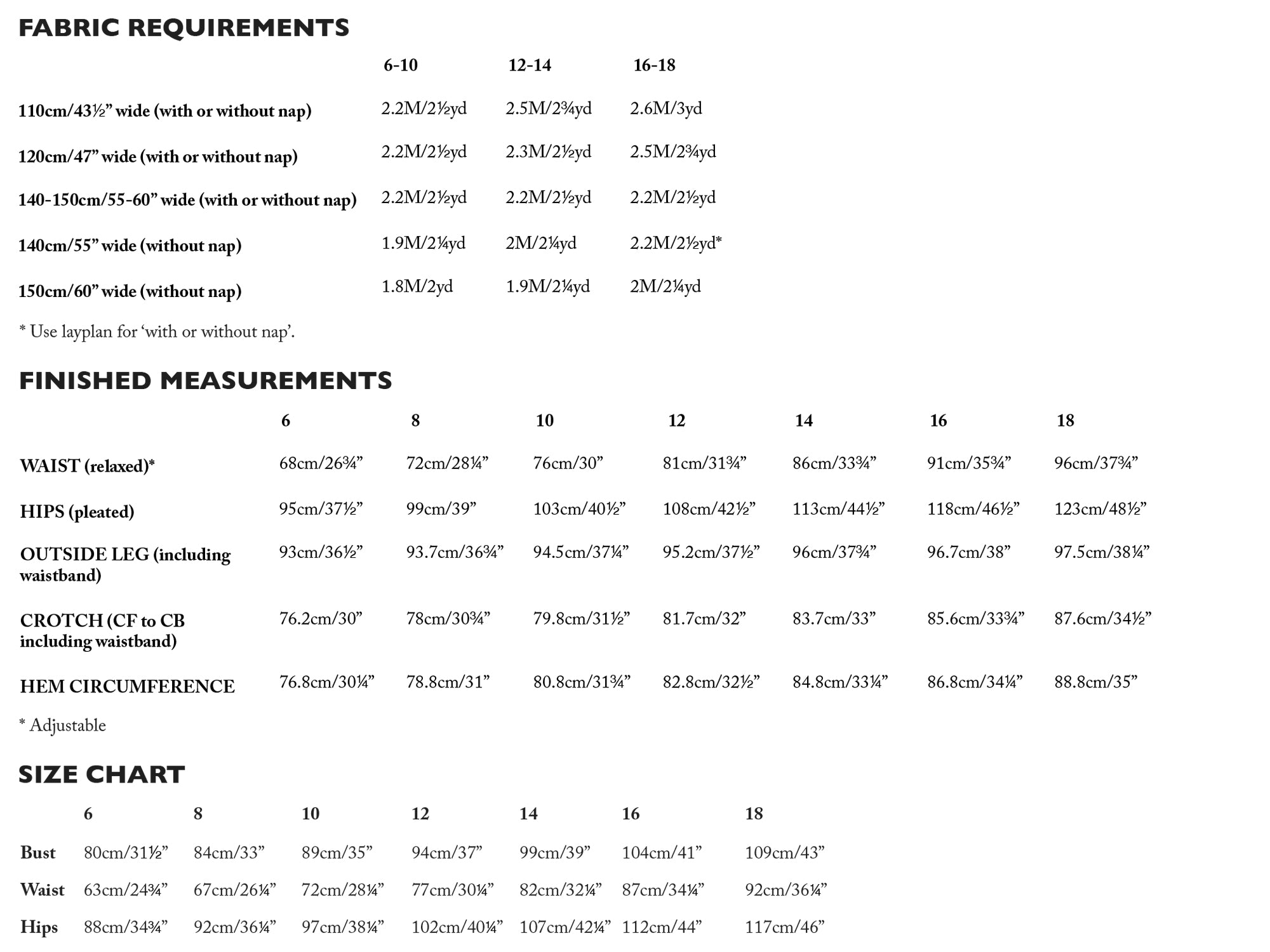 Merchant-and-Mills-Printed-Paper-Sewing-Pattern-Juno-Pants-size-chart-6-18