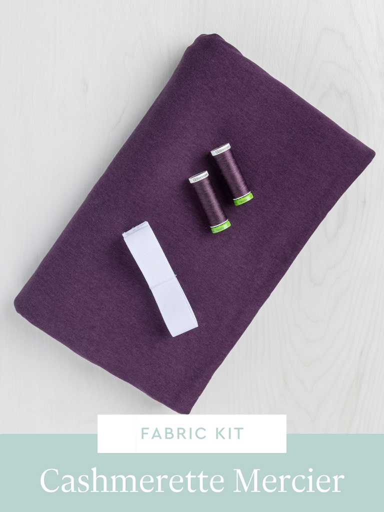 Mercier Jumpsuit Kit | Organic Cotton + Tencel Stretch Knit Jersey - Aubergine