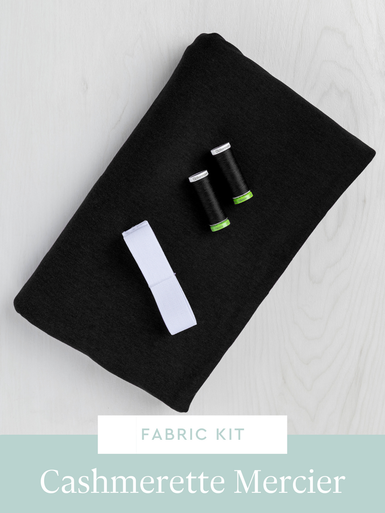 Mercier Jumpsuit Kit | Organic Cotton + Tencel Stretch Knit Jersey - Black