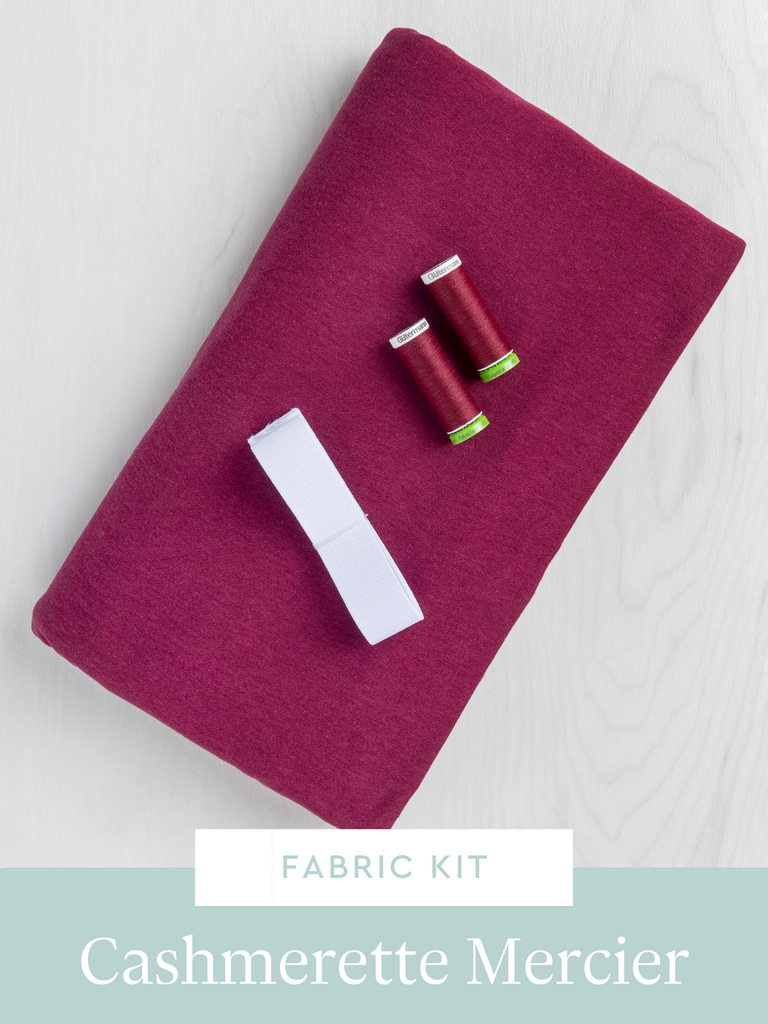Mercier Jumpsuit Kit | Organic Cotton + Tencel Stretch Knit Jersey - Raspberry