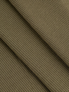 Tricot côtelé MicroModal fin de rouleau – Kaki