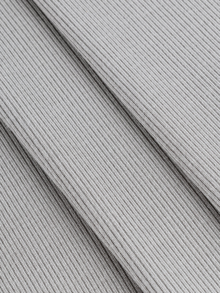 MicroModal Baby Rib Knit Deadstock - Silver