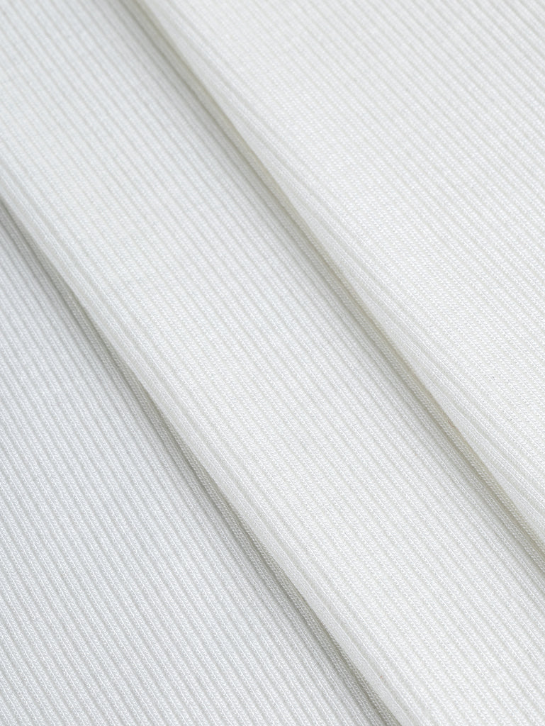 MicroModal Baby Rib Knit Deadstock - White