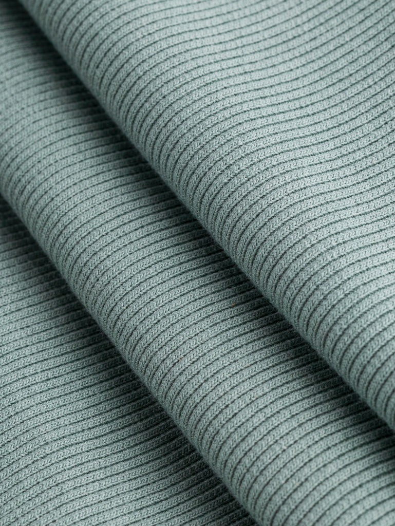 Midweight Organic Cotton 2x1 Rib Knit Deadstock - Sage