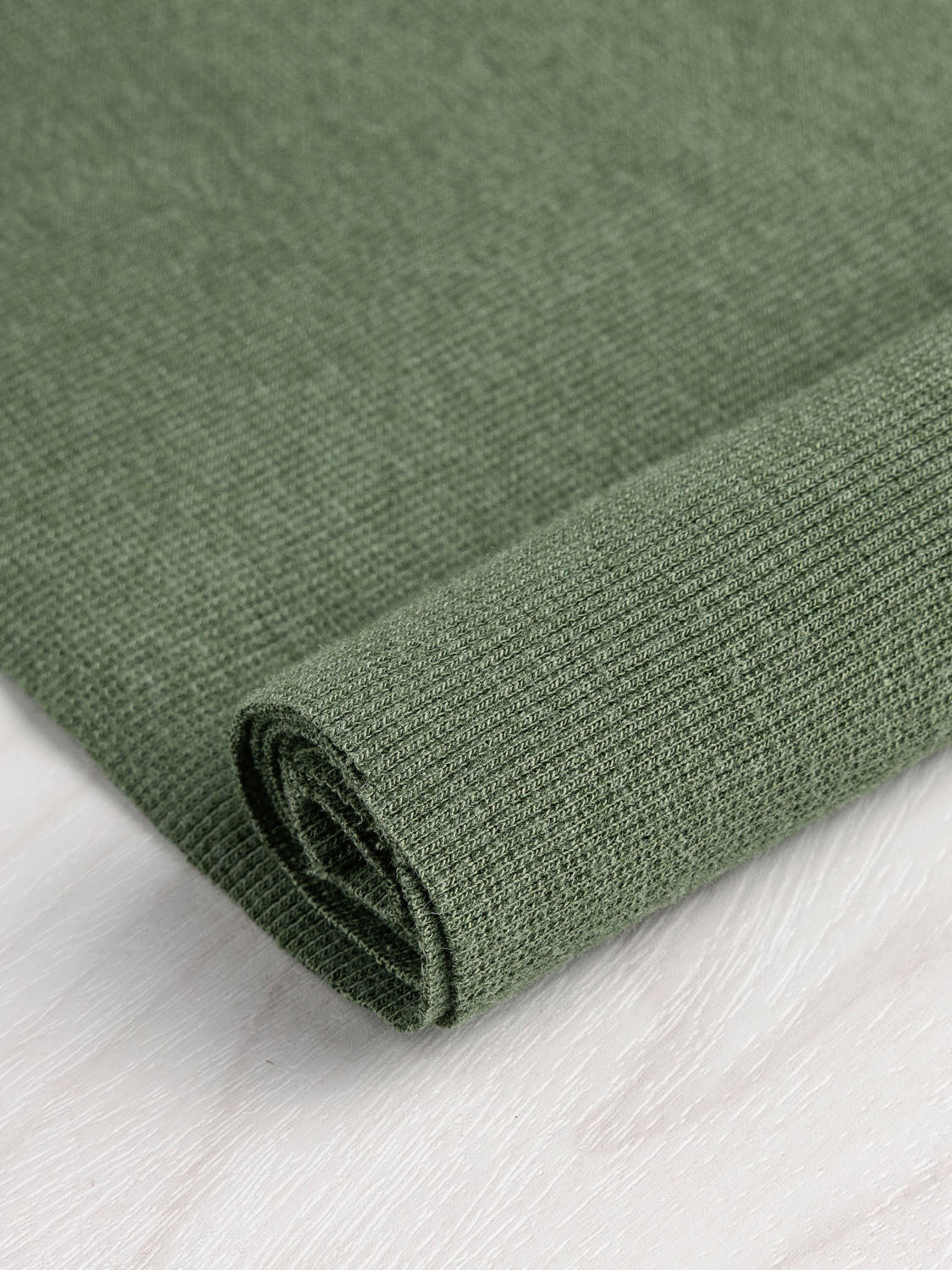 Cotton 2x2 Baby Rib - Moss Green | Core Fabrics