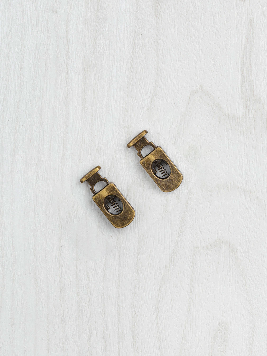 Flat Cord Lock Antique Brass - Pack of 2 | Core Fabrics