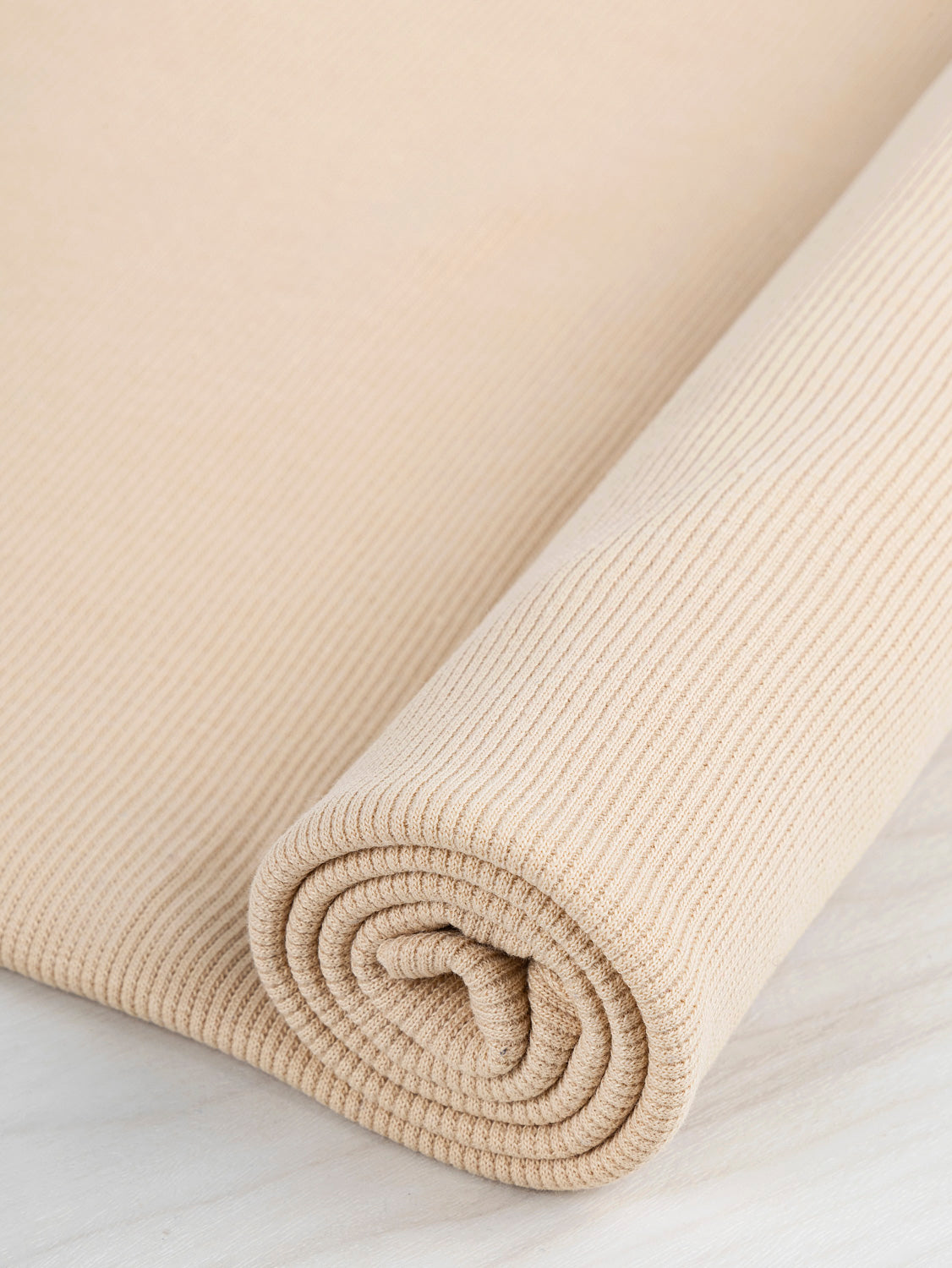 1/4 Yard Organic Cotton Rib - Tan | Core Fabrics