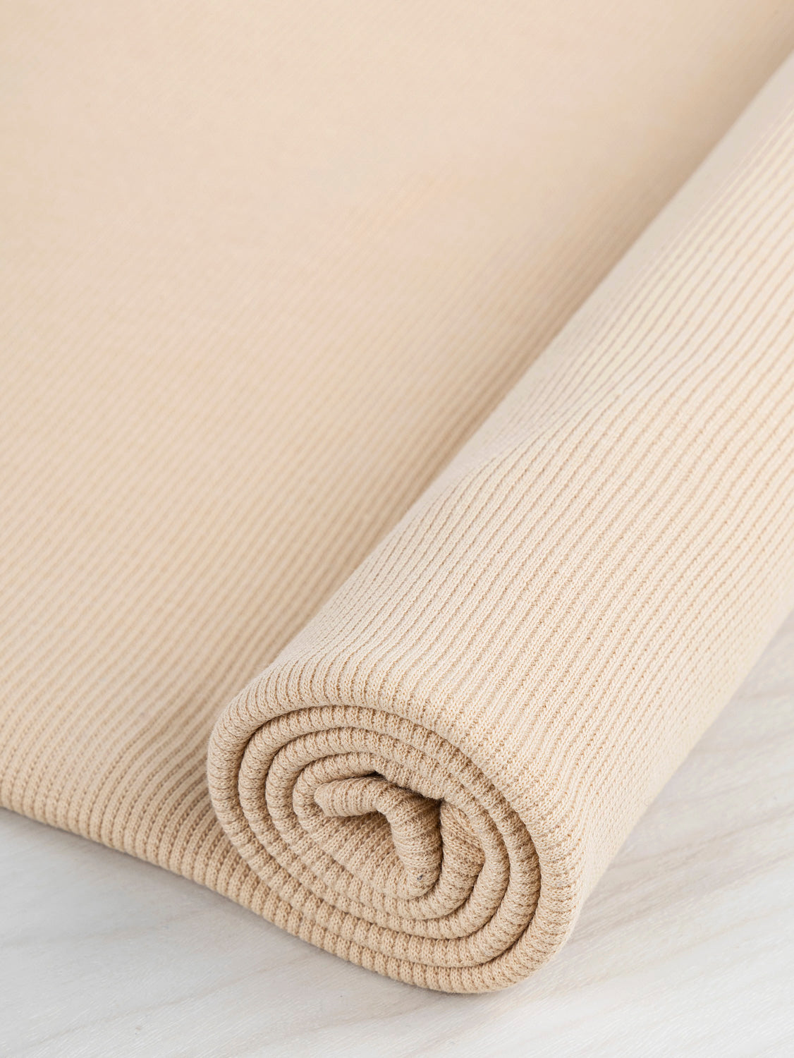 Organic Cotton Rib - Tan | Core Fabrics