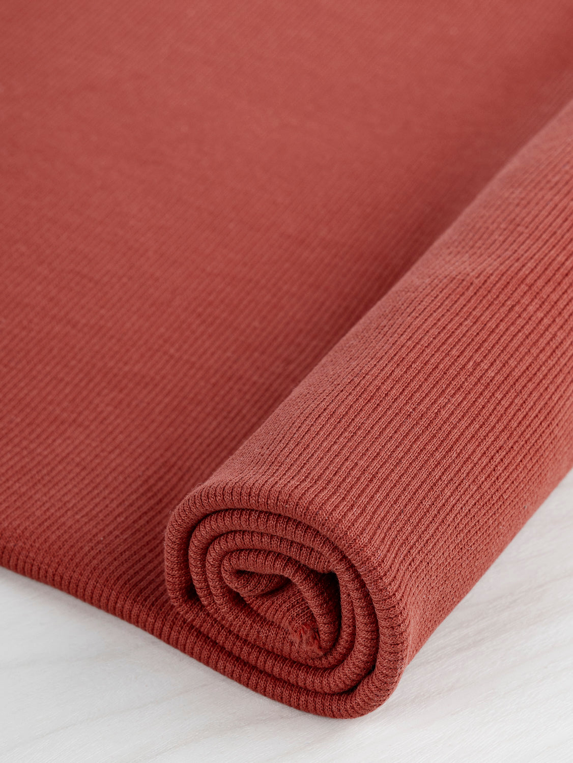 Organic Cotton Rib - Brick | Core Fabrics