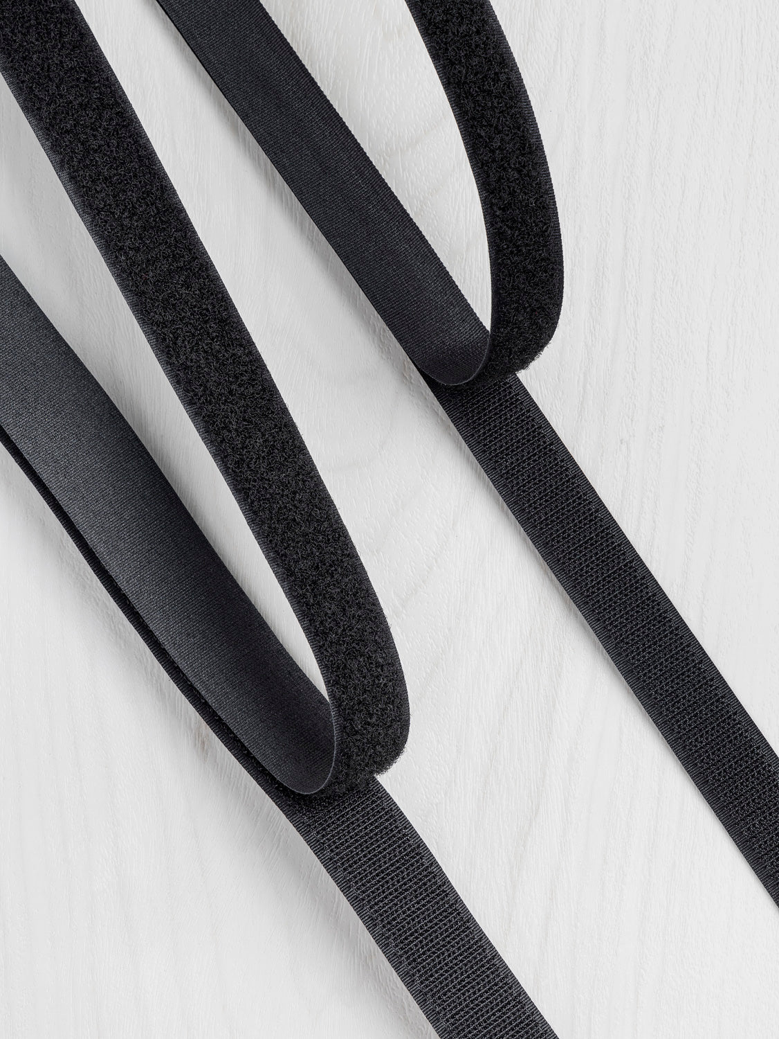 Deadstock Sew-in Hook and Loop Fastener Black | Core Fabrics