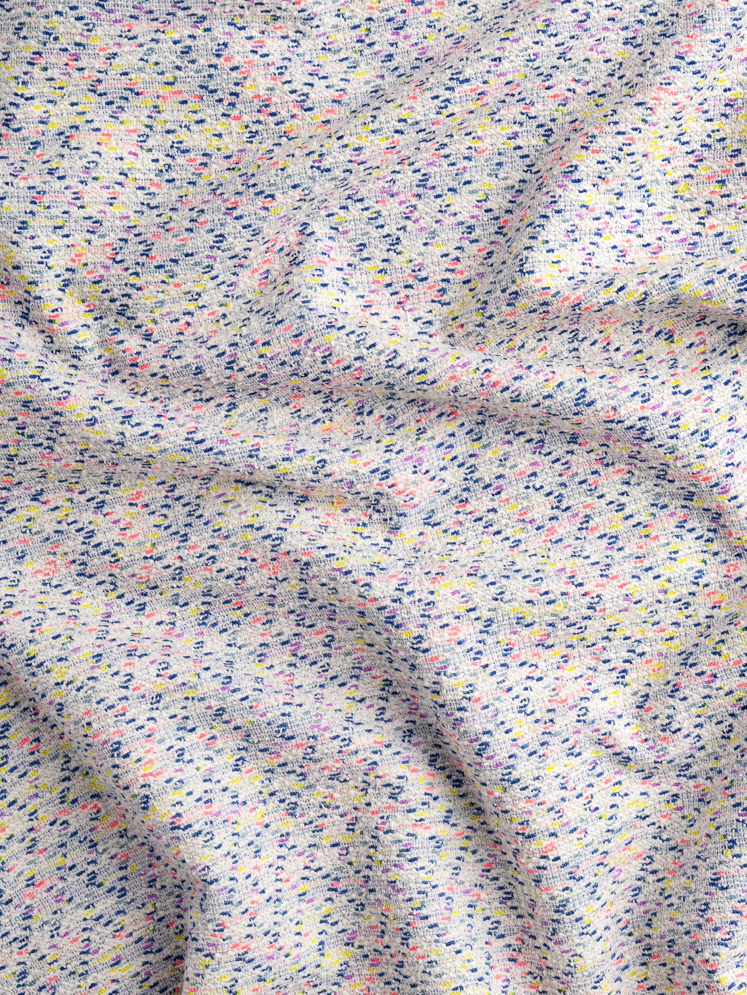 F-DEA119-Neon-Speckle-Stretch-Tweed-Deadstock-White-Multicolour-Core-Fabrics-scrunched-front.JPG
