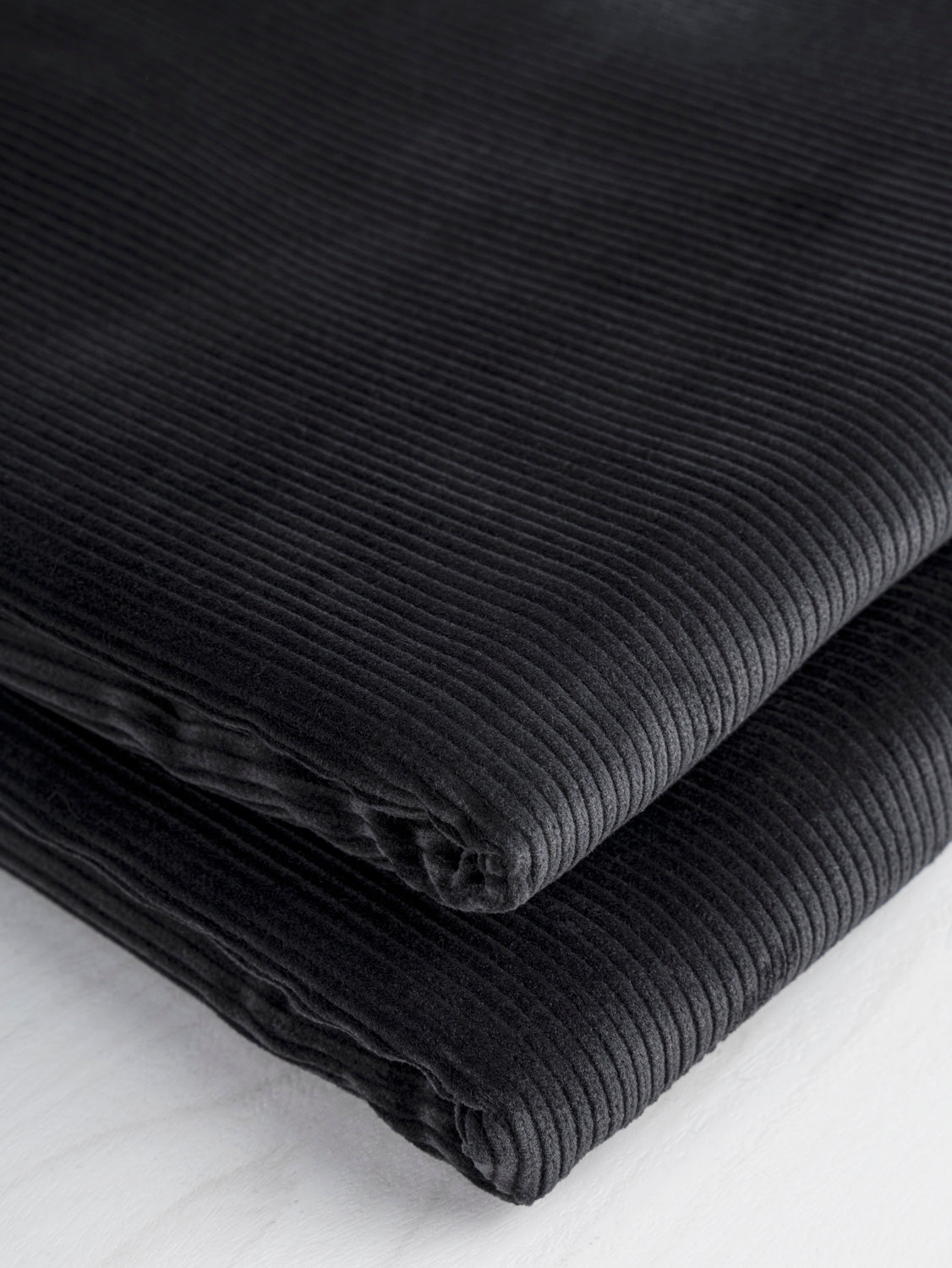 Non Stretch Cotton Corduroy Deadstock - Black | Core Fabrics