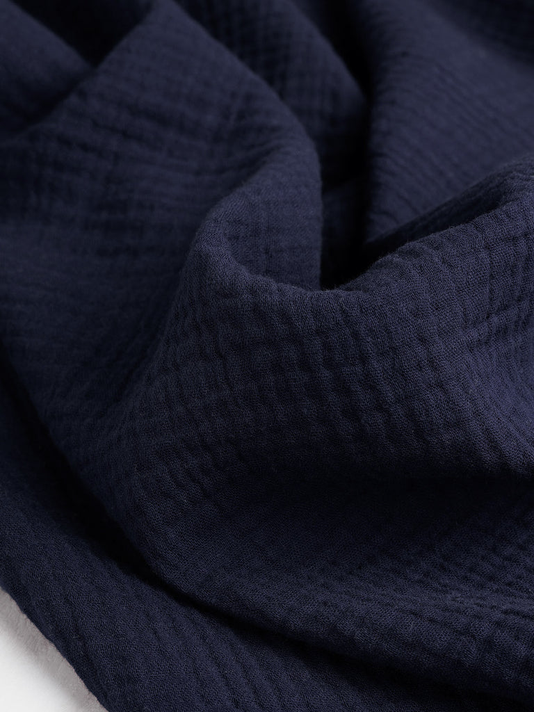 Organic Cotton Double Gauze - Navy