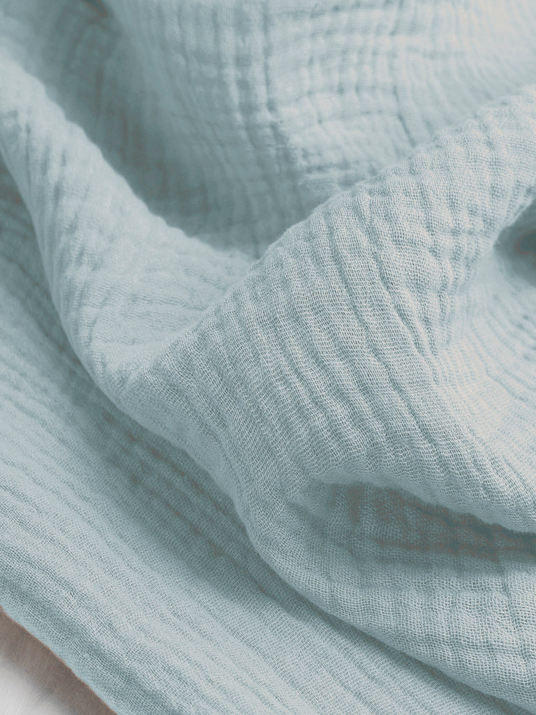 Organic Cotton Double Gauze - Pastel Blue