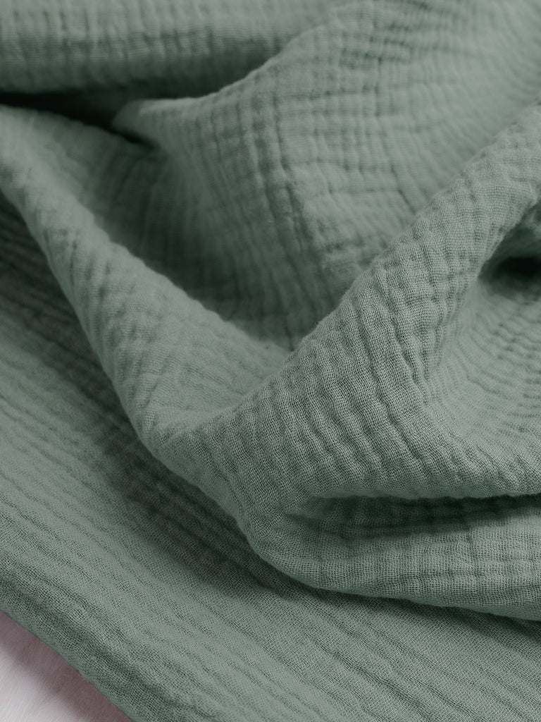Organic Cotton Double Gauze - Sage Green