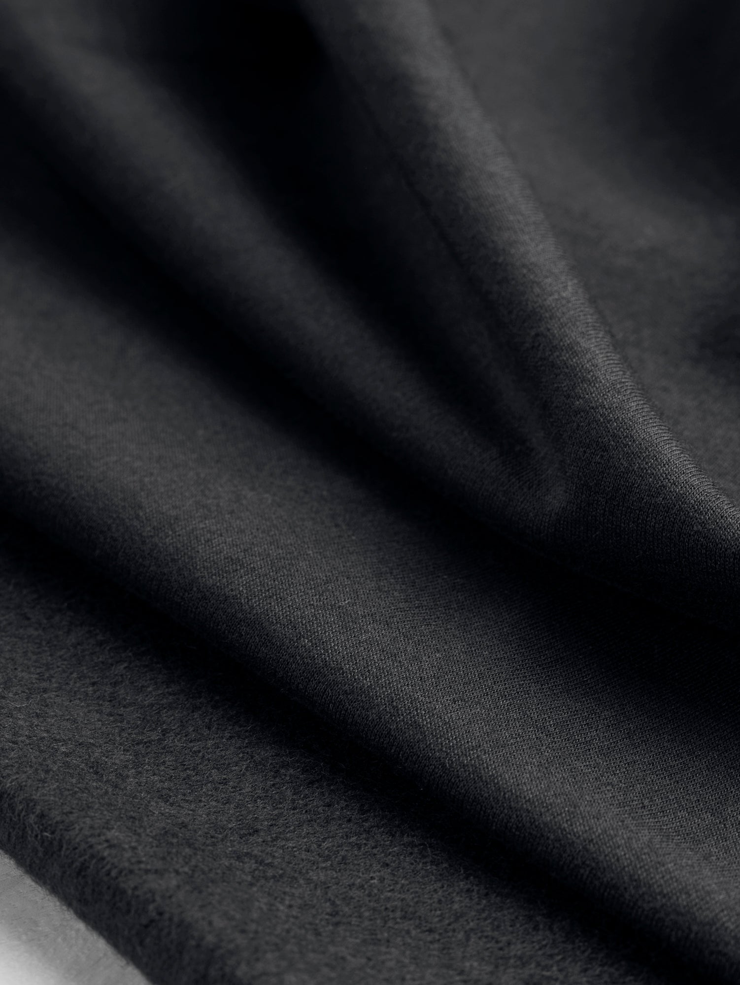 Organic Cotton Fleece - Black | Core Fabrics