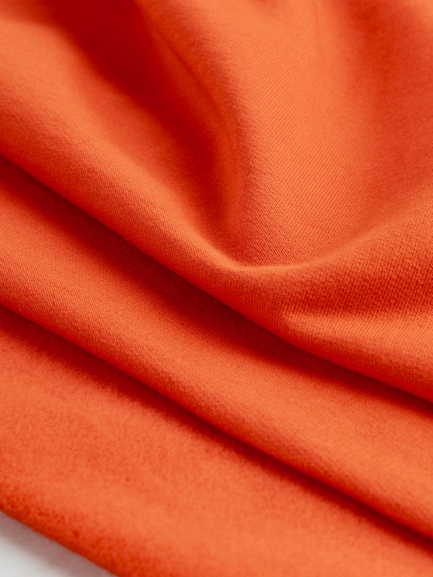 Organic Cotton Fleece - Orange | Core Fabrics