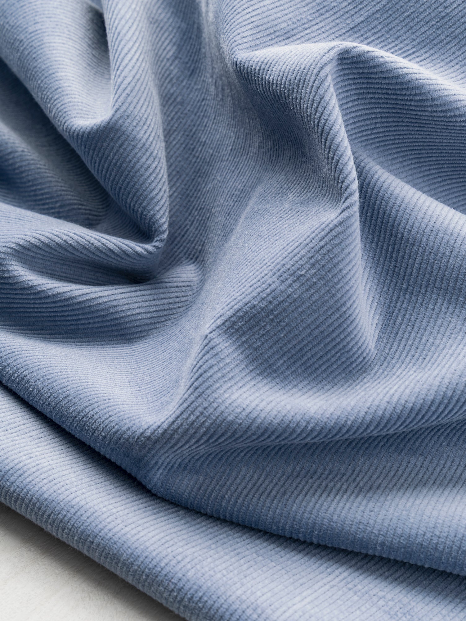 Organic Cotton Lycra Slight Stretch 14 Wale Corduroy - Cornflower