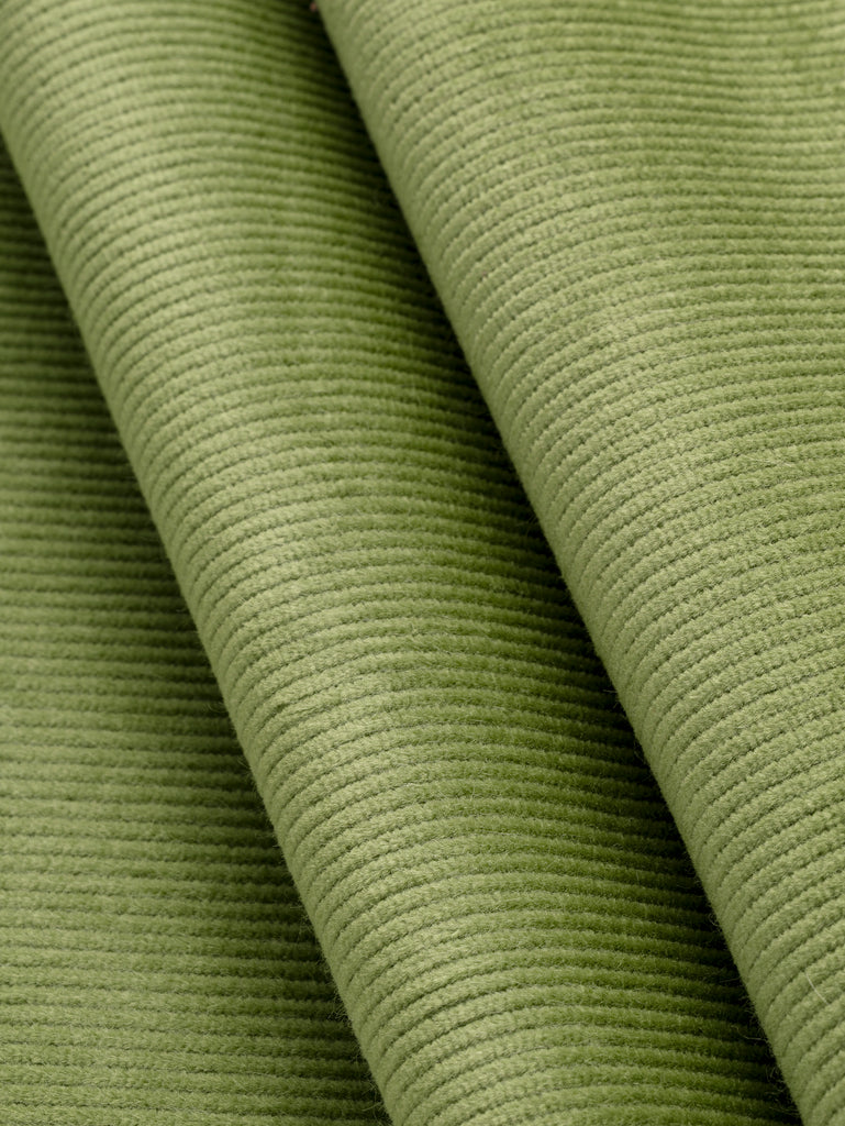 Organic Cotton Lycra Slight Stretch 14 Wale Corduroy -  Dill Green