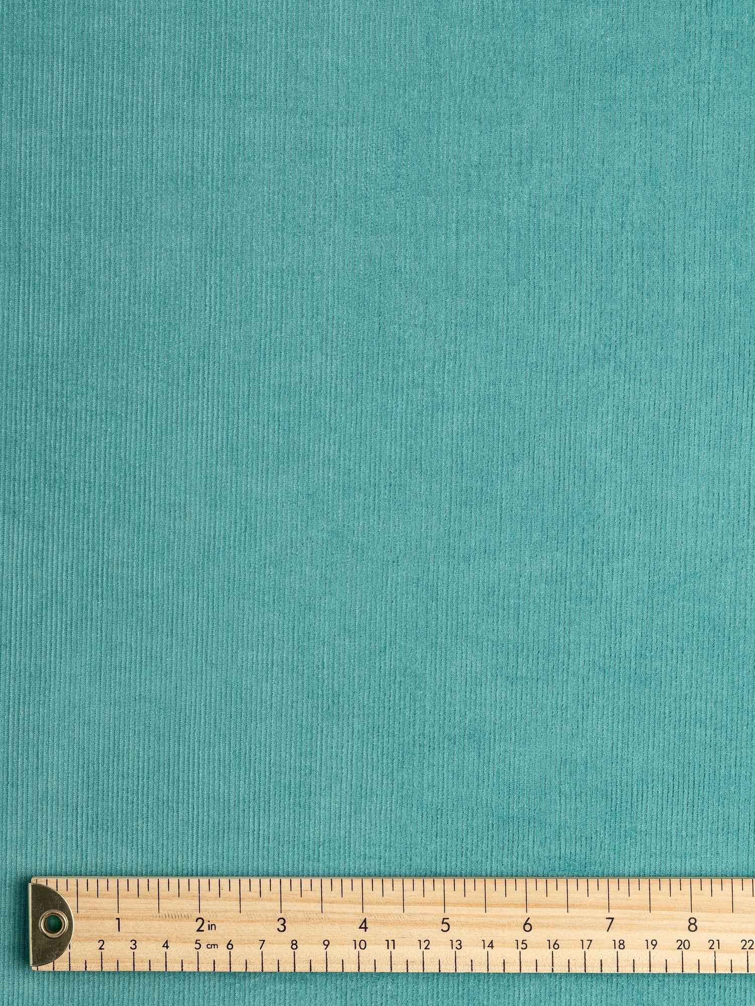 F-COT408-Organic-Cotton-Lycra-Slight-Stretch-14-Wale-Corduroy-Teal-Core-Fabrics-ruler.JPG