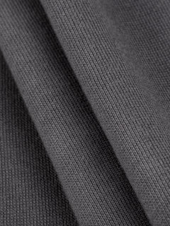 Organic Cotton Spandex 1x1 Rib Knit - Dark Grey