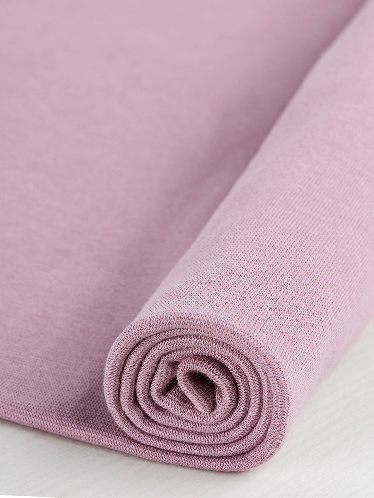 Organic Cotton Spandex 1x1 Rib Knit - Lilac