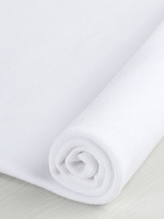 Organic Cotton Spandex 1x1 Rib Knit - White