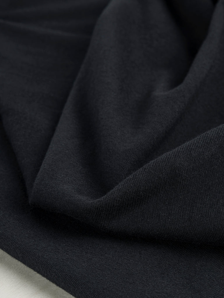 Tricot lavé en coton biologique – Noir