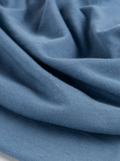Organic Cotton Washed Jersey Knit - Steel Blue
