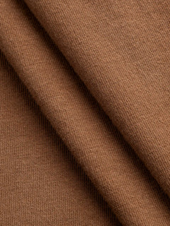 Tricot jersey lavé en coton biologique – Toffee